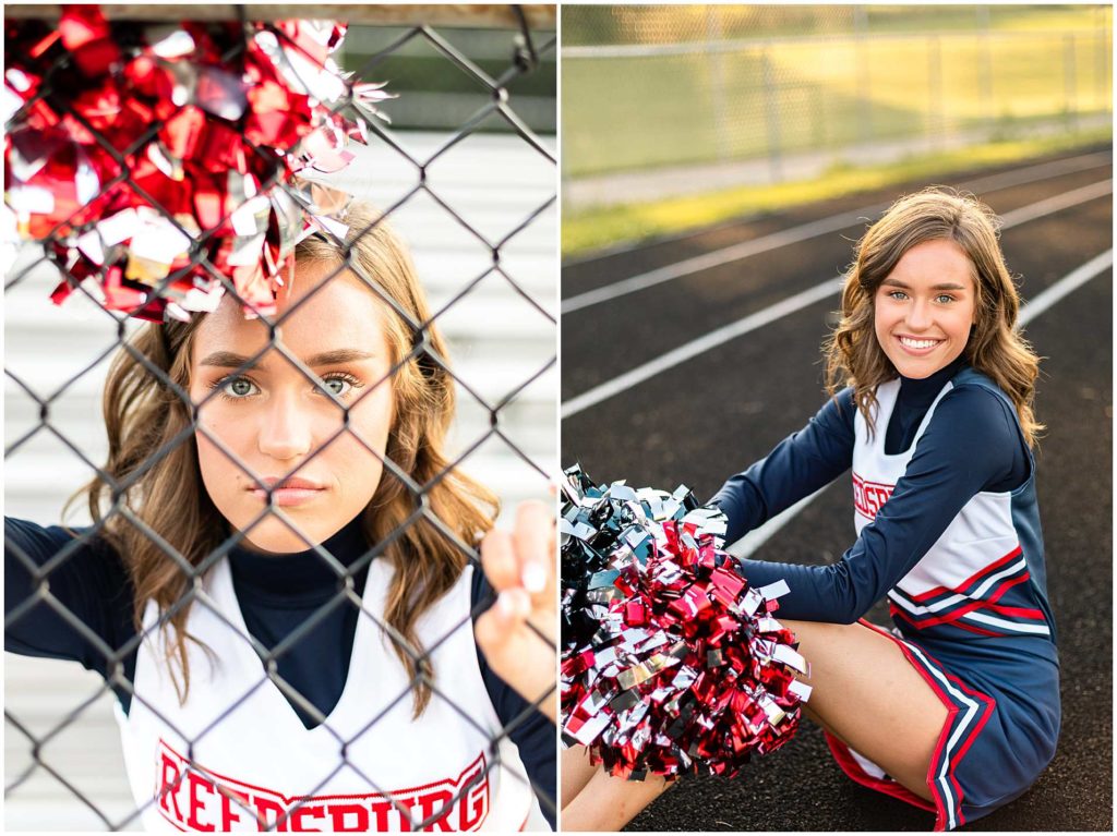 Cheerleading Senior Photos in Reedsburg Wisconsin
