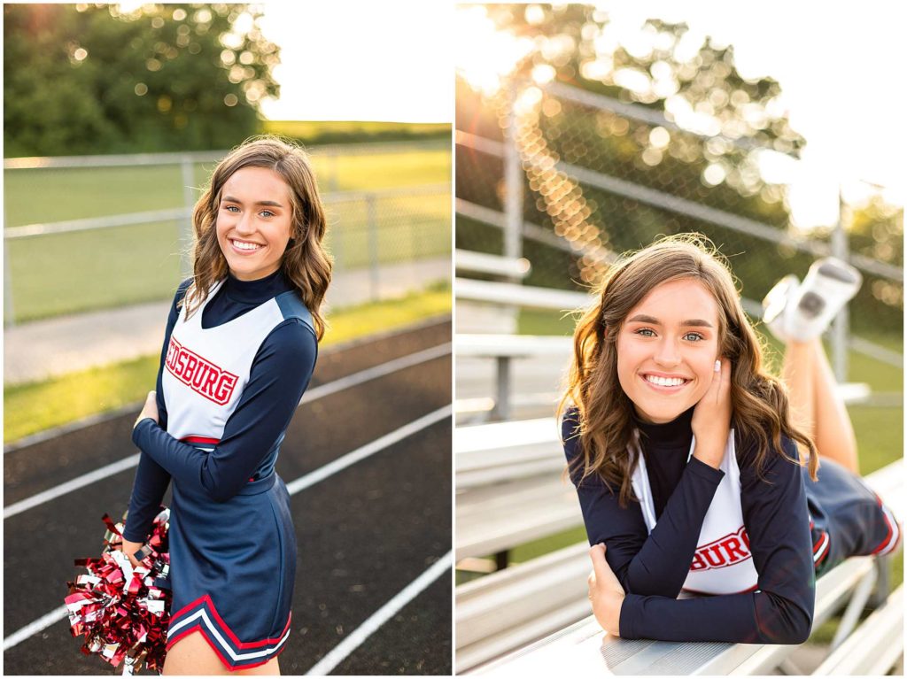 Cheerleading Senior Photos in Reedsburg Wisconsin