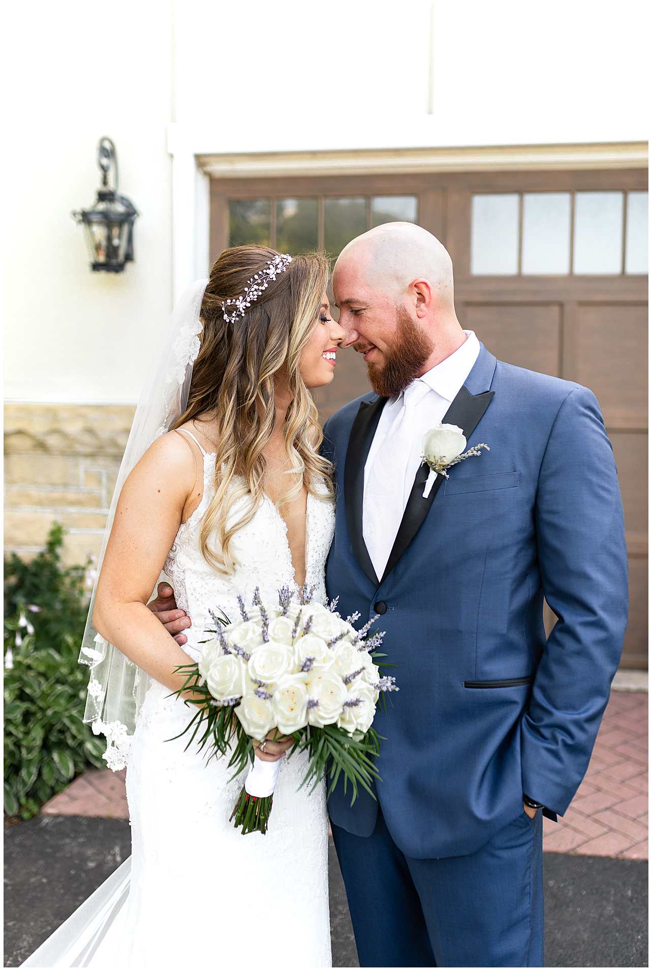 Bride and Groom Portraits at The Haley Mansion in Joliet