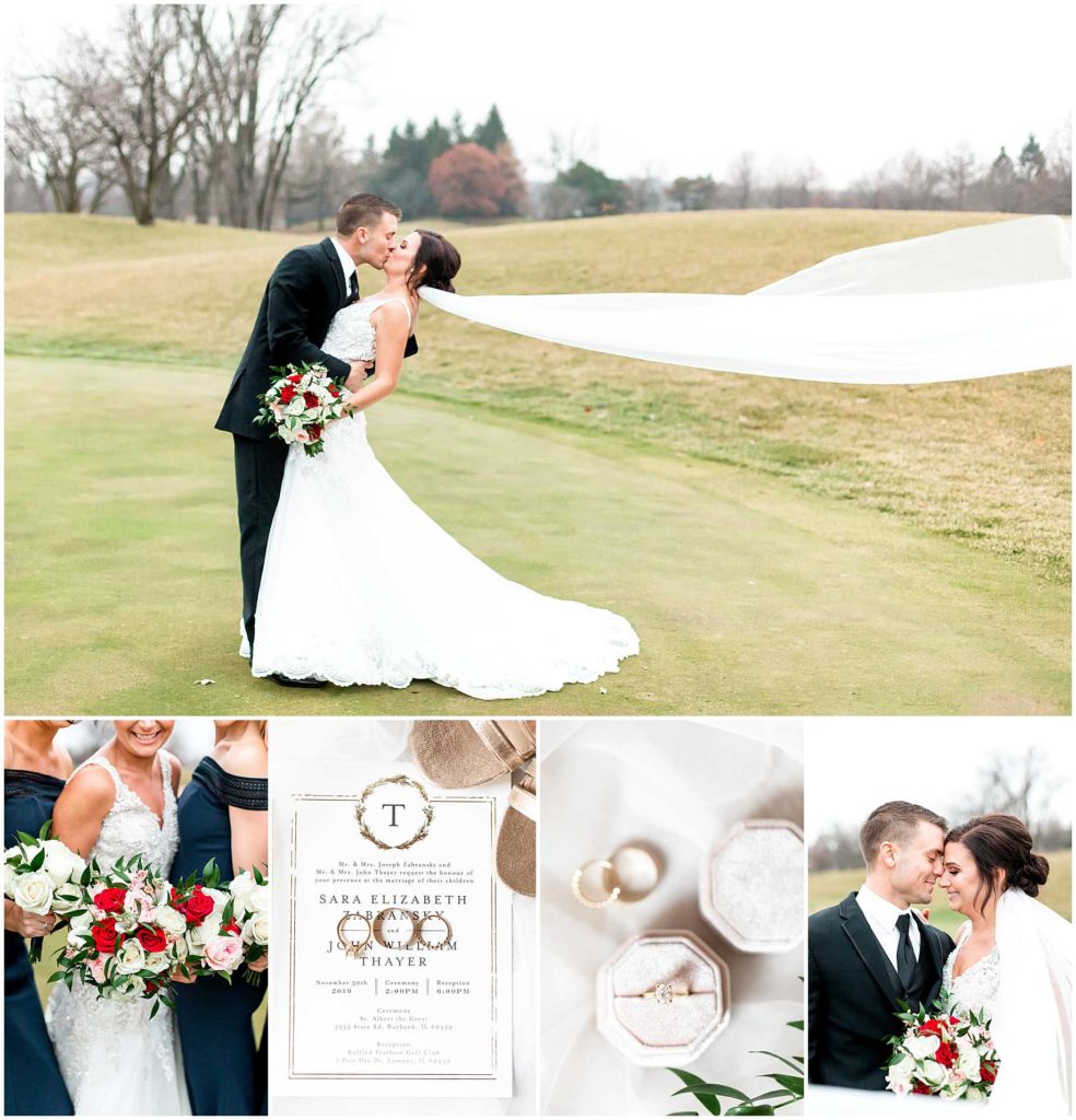 November Wedding Pictures at Ruffled Feathers Country Club in Lemont, IL-
Chicago Suburbs Wedding Photographer