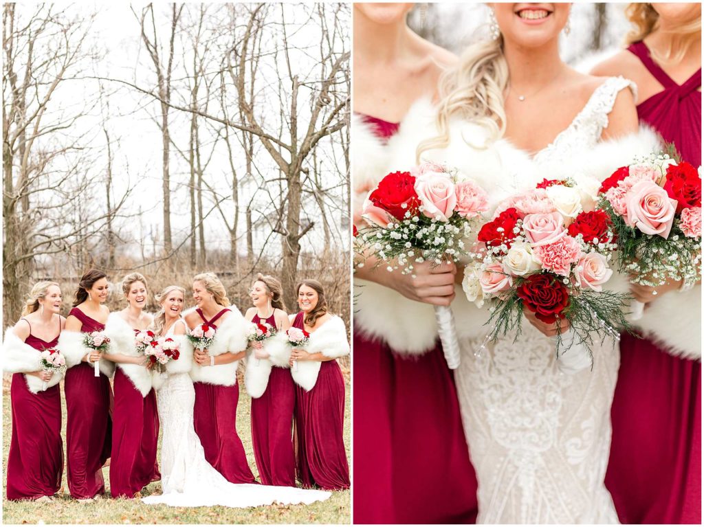 Winter Wedding photos at Perry Farm Park