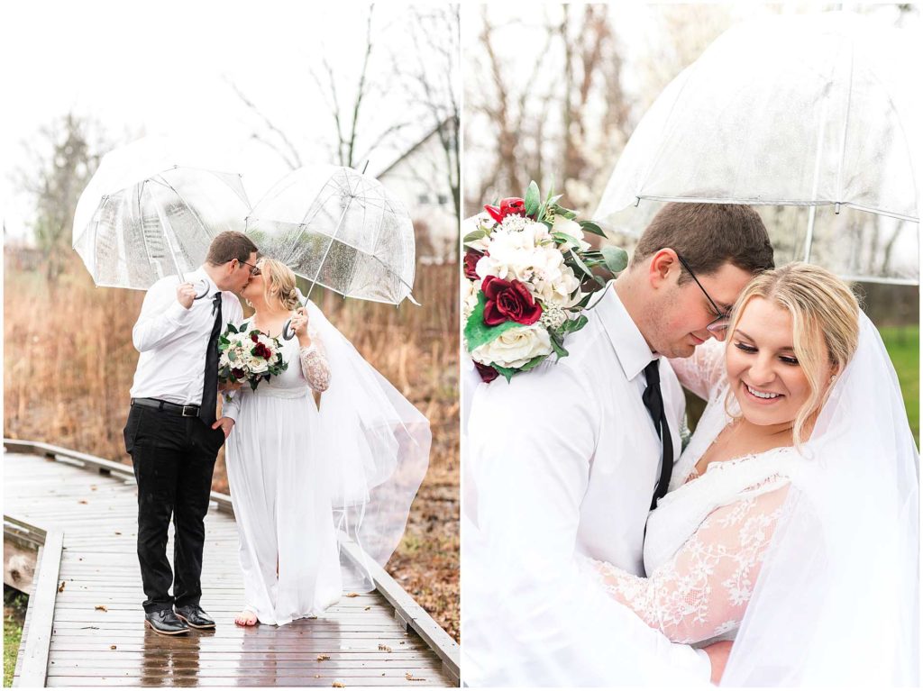 Tinley Park Wedding Pictures in the rain-Illinois Wedding Photographer
