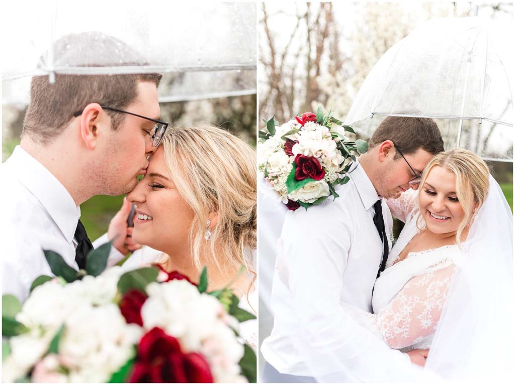 Tinley Park Wedding Pictures in the rain-Illinois Wedding Photographer
