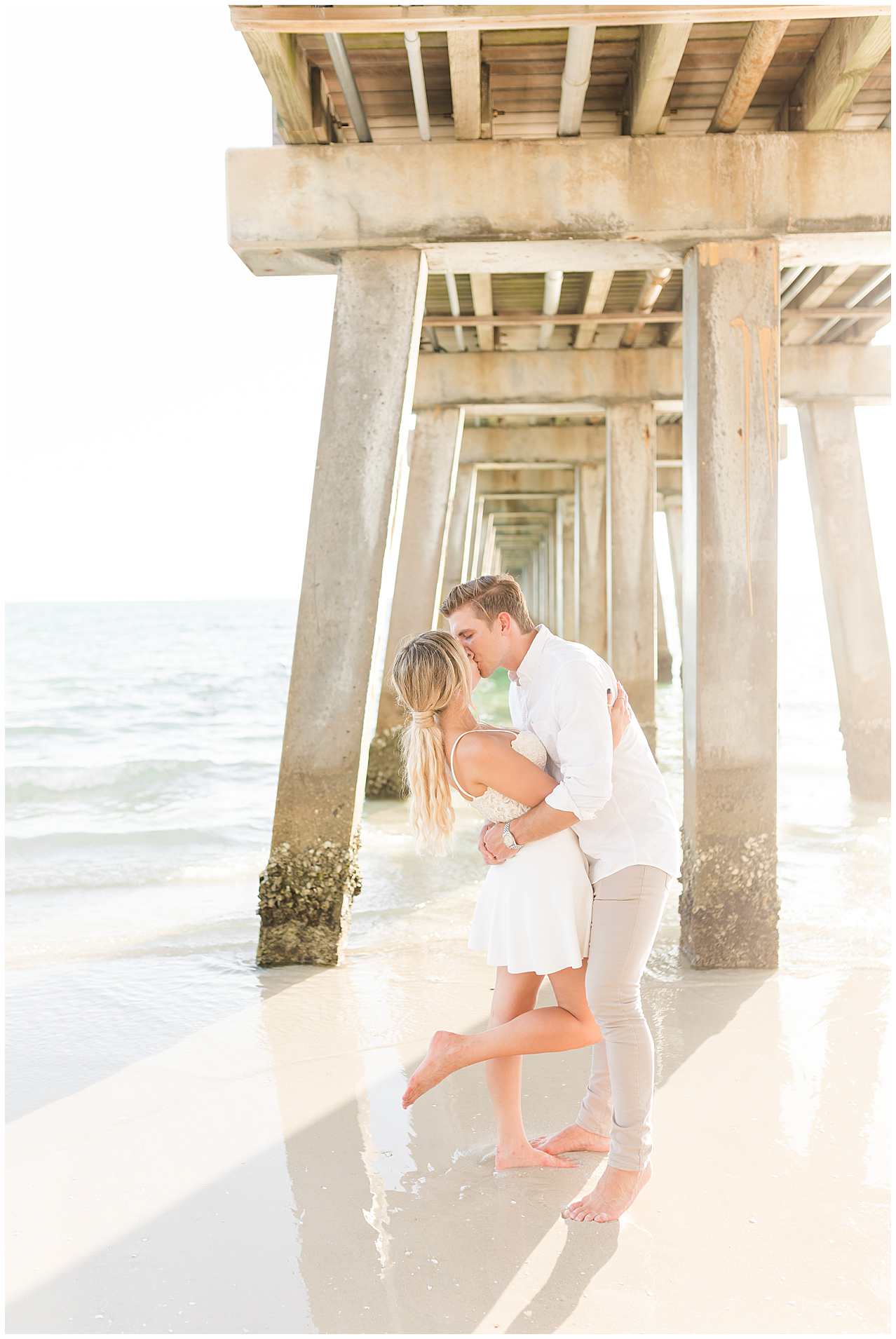 Naples Beach Engagement Photos