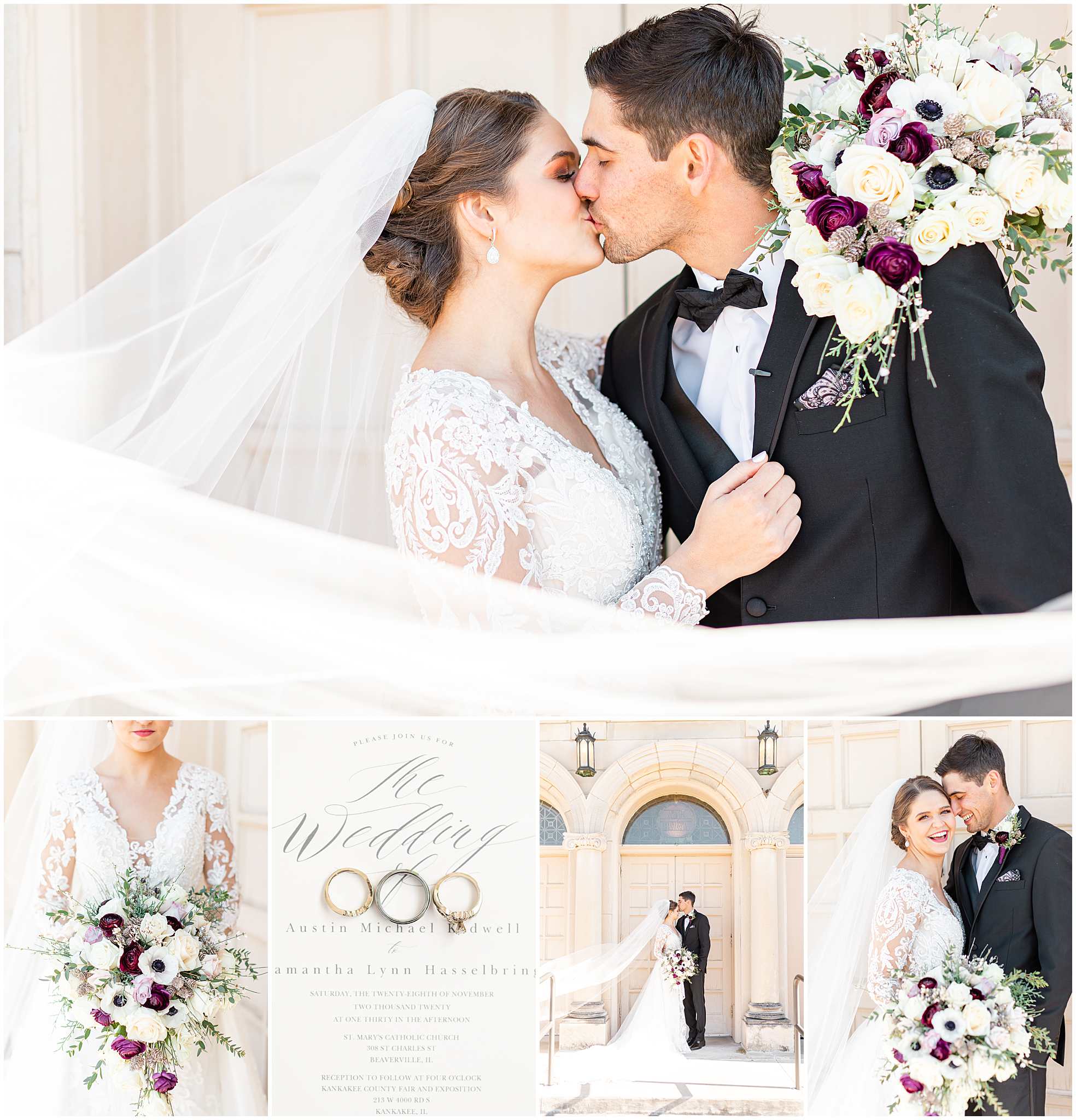 Winter Wedding photos in Kankakee, Illinois