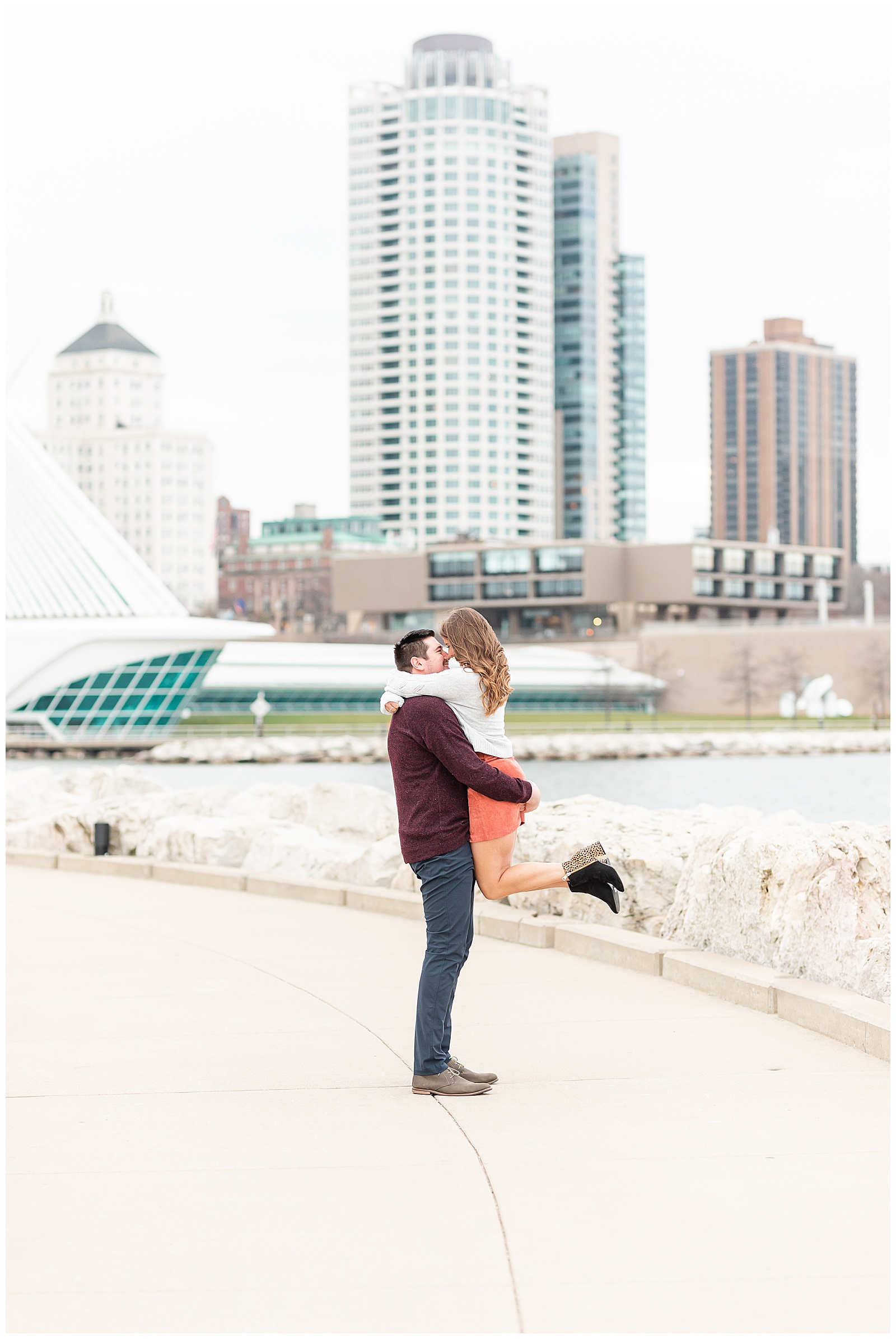 Milwaukee Lakefront Engagement Photos