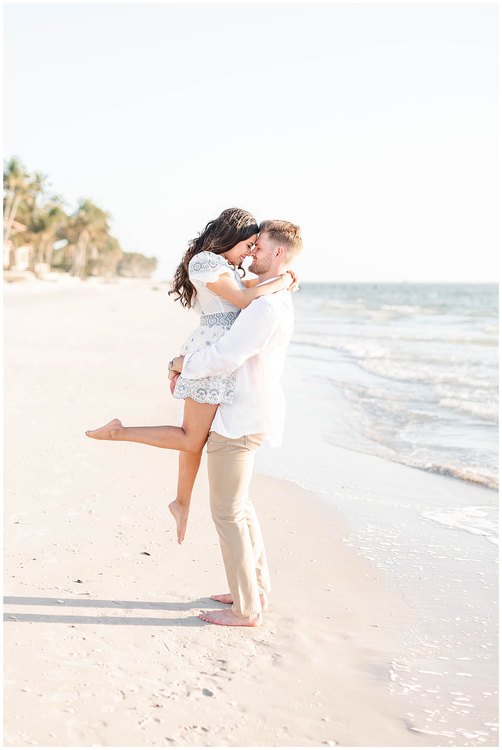 Naples Beach Engagement Photos